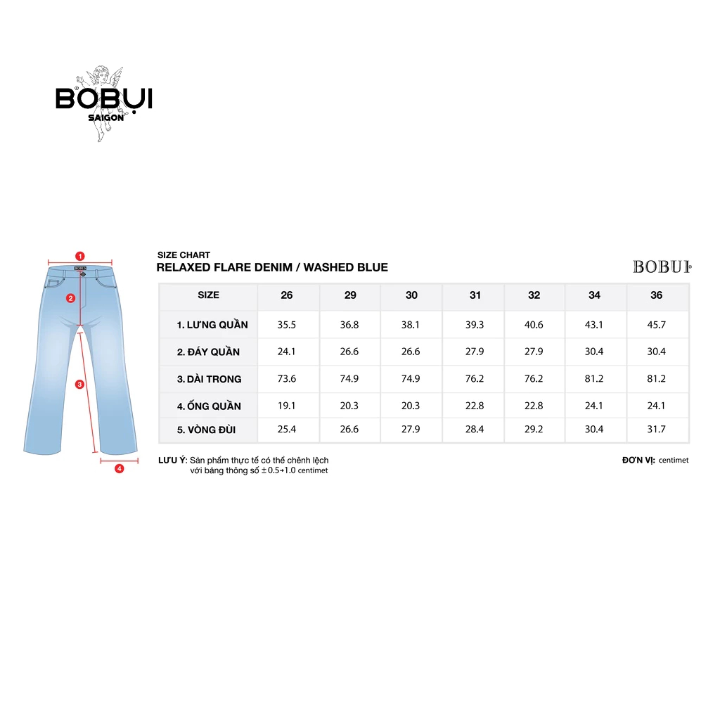 QUẦN JEANS ỐNG LOE/ MÀU XANH