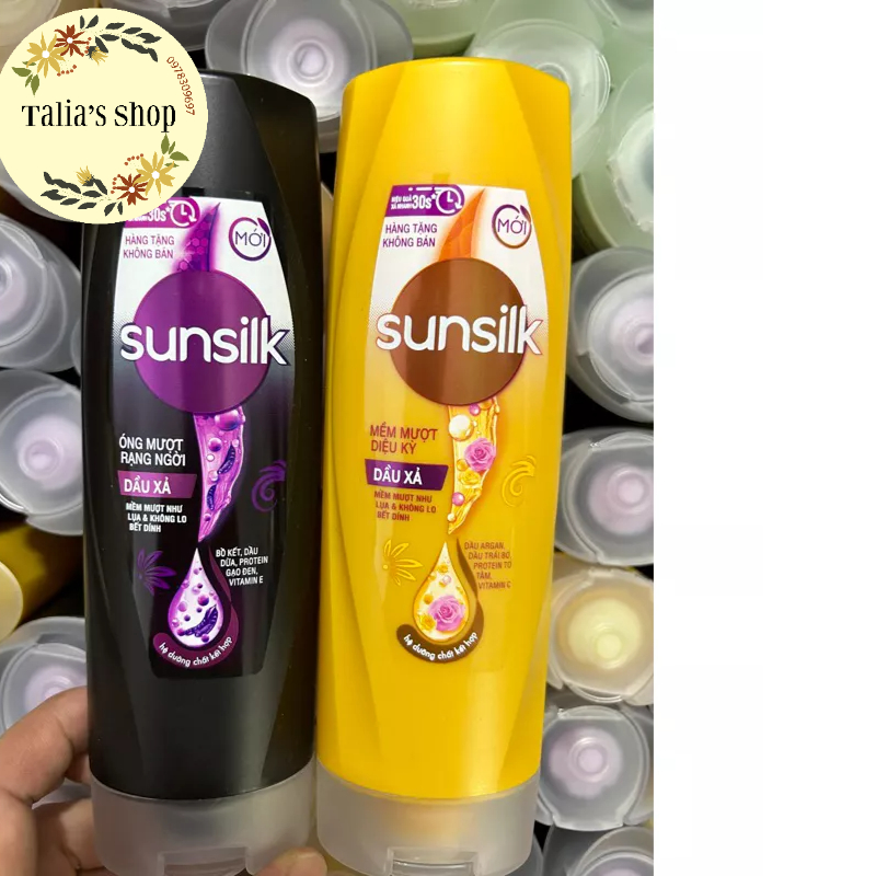 140g- DẦU XẢ SUNSILK bồ kết óng mượt rạng ngời/mềm mượt diệu kỳ