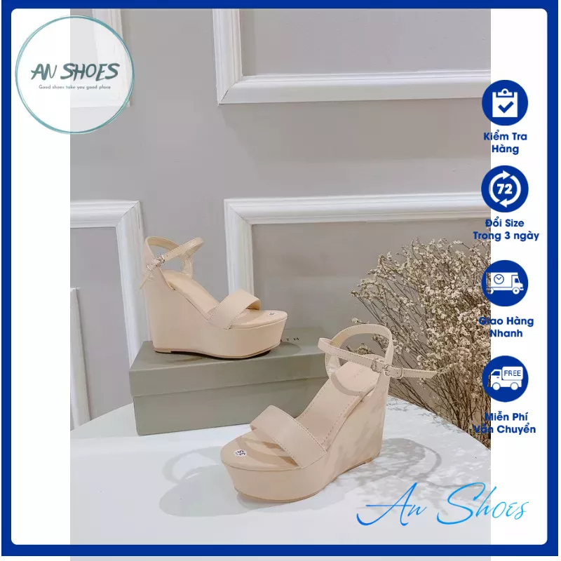 ☘️ AN SHOES☘️Sangdal xuồng chất da đế kếp 9cm -12 cm