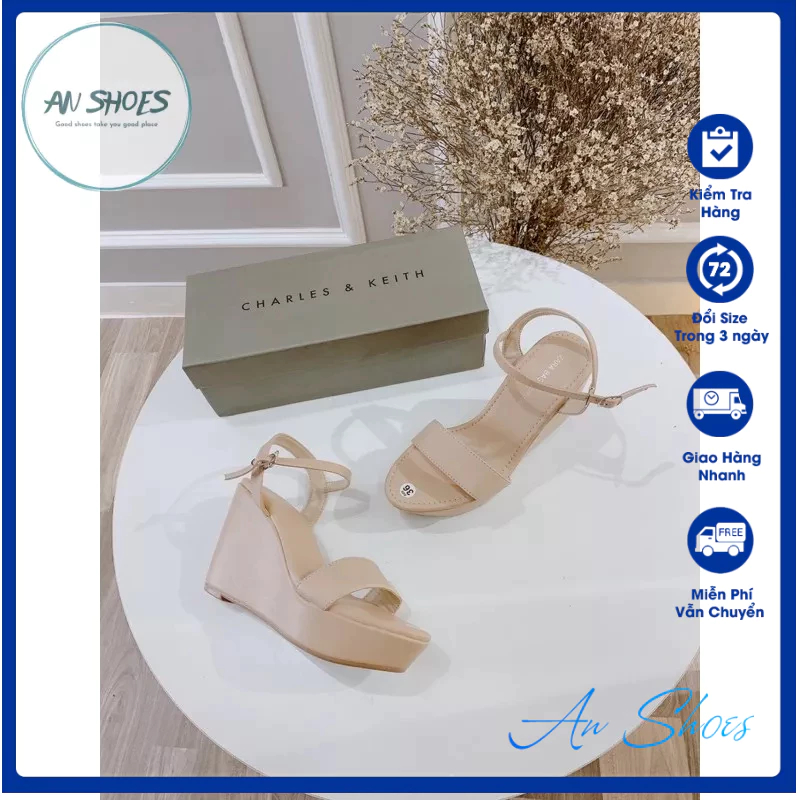 ☘️ AN SHOES☘️Sangdal xuồng chất da đế kếp 9cm -12 cm