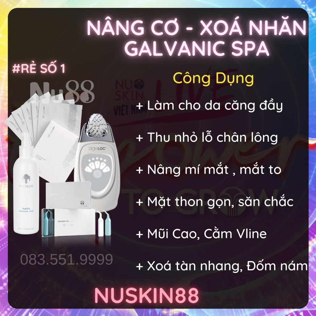 Bộ Máy Thần Kì Galvanic Nuskin Nâng Cơ Trị Nám Xóa Nhăn Liền Sẹo Mọc Tóc Trắng Mịn Da