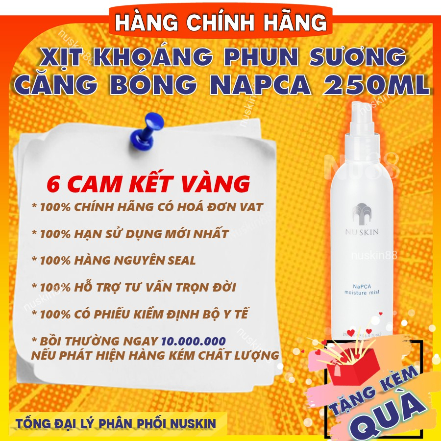 XỊT KHOÁNG NUSKIN NAPCA MOISTURE MIST NUSKIN – DƯỠNG ẨM NHẸ DẠNG PHUN SƯƠNG