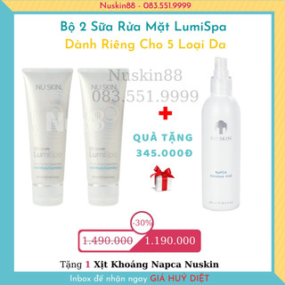Combo 2 SỮA RỬA MẶT LUMISPA tặng Xịt khoáng Nuskin