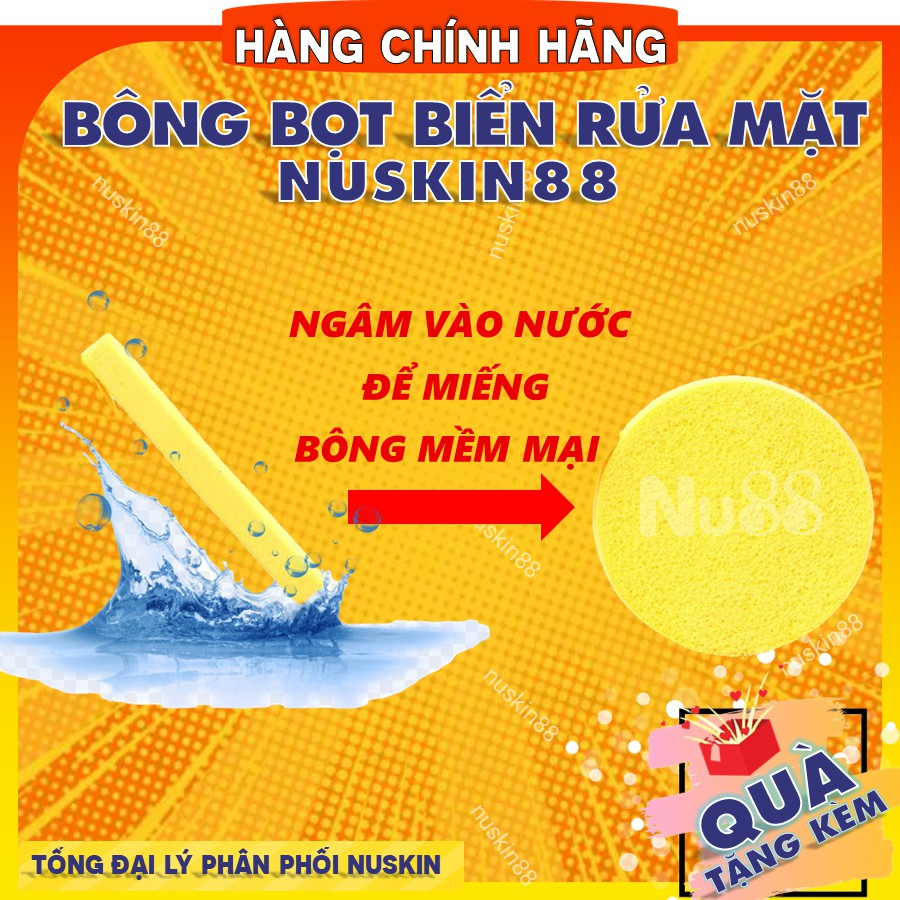 1 Chiếc Bông Nở Bọt Biển Rửa Mặt CAO CẤP Màu Ngẫu Nhiên - NuSkin | Lumispa Ageloc Boost - Tr90 Scion Ap24 Omega 3 NuSkin