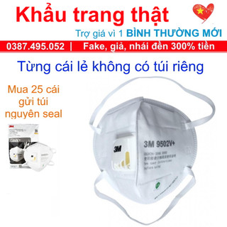 🔥SẴN HÀNG khẩu trang 3M 9502V+ N95 có van thở đeo đầu chống ô nhiễm lọc 95% bụi mịn PM2.5 phòng dịch bảo hộ lao động