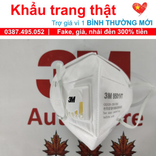 Khẩu trang 3M 9501VT N95 KN95 P2 FFP2 van thở lọc khí chống ô nhiễm lọc 95% bụi mịn PM2.5 phòng dịch bảo hộ lao động