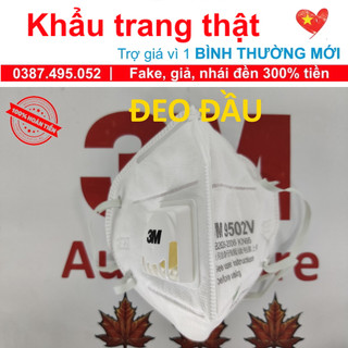 Khẩu trang 3M 9502V N95 KN95 P2 FFP2 có van thở lọc khí chống ô nhiễm lọc 95% bụi mịn PM2.5 phòng dịch bảo hộ lao động
