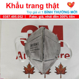 Khẩu trang 3M 9041 N90 KN90 P1 FFP1 màng than hoạt tính chống ô nhiễm lọc 90% bụi mịn PM2.5 phòng dịch bảo hộ lao động