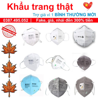💯REAL khẩu trang 3M 9001 9001V 9002 9002V 9003V 9005 9021 9031 9032 9033 9041 9041V 9042 9042V 9071 9072 N90 KN90