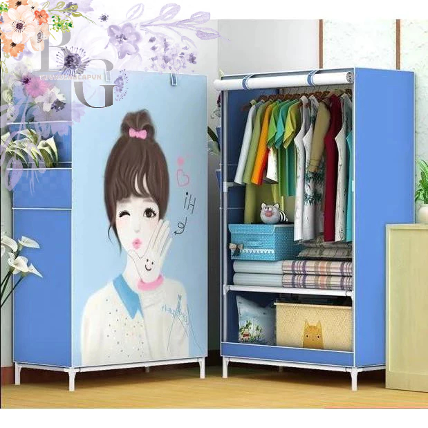 Tủ Khung thép 3D Tủ Đựng quần áo vải siêu đẹp giá cả phải chăng