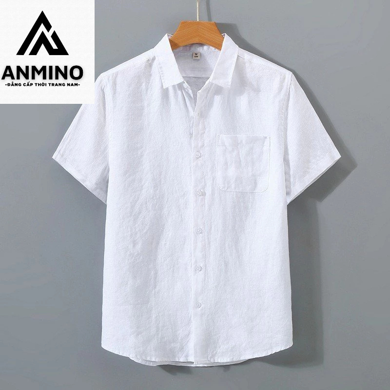 ÁO SƠ MI ĐŨI CỔ ĐỨNG NAM TAY NGẮN - MẪU TRƠN DỄ PHỐI ĐỒ