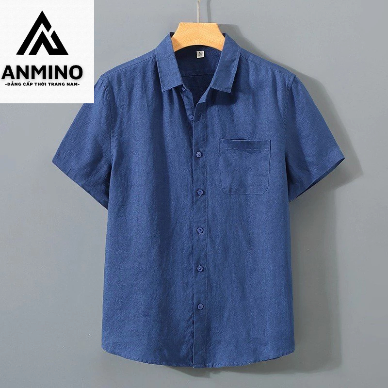 ÁO SƠ MI ĐŨI CỔ ĐỨNG NAM TAY NGẮN - MẪU TRƠN DỄ PHỐI ĐỒ