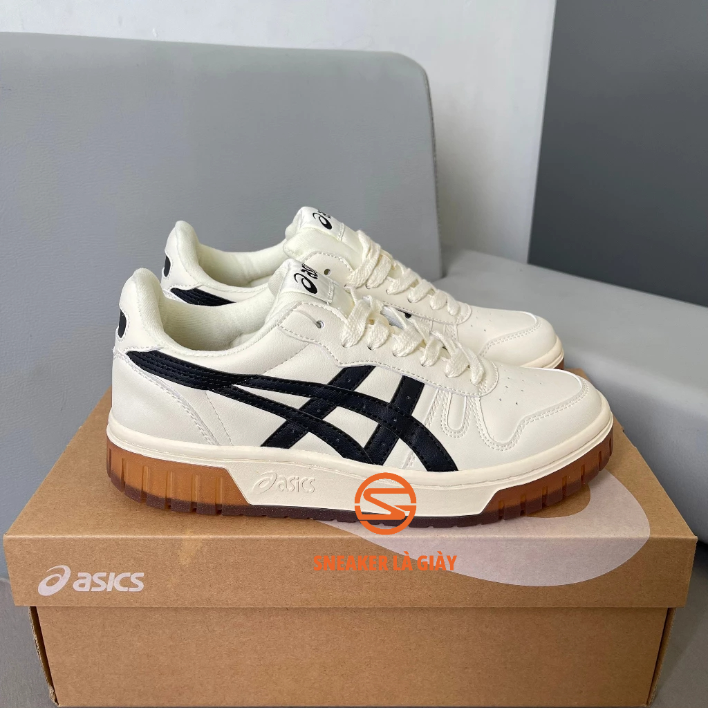 Giày Asics Court MZ Cream Black Gum 1203A127-750 - BẢN CAO CẤP FULLBOX