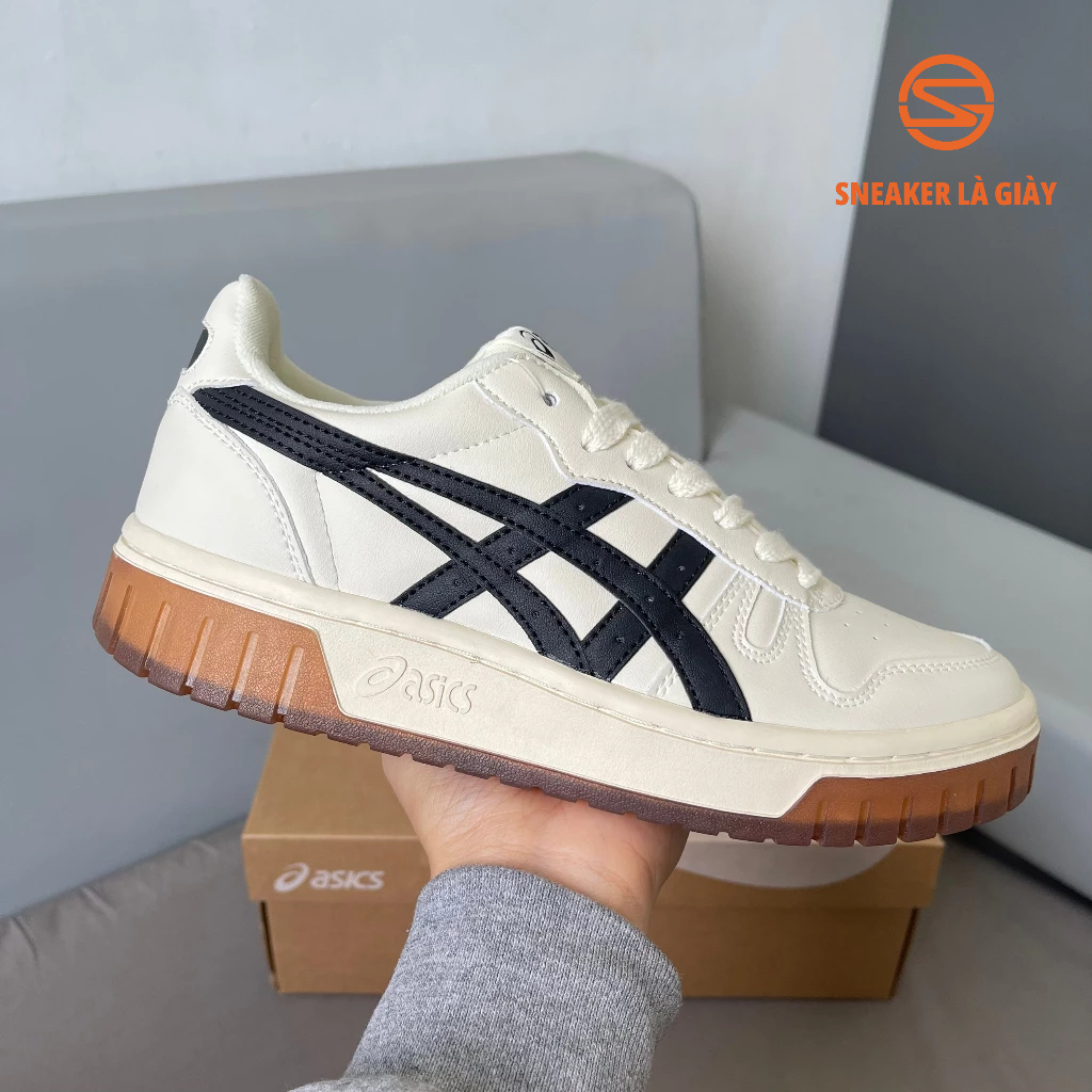 Giày Asics Court MZ Cream Black Gum 1203A127-750 - BẢN CAO CẤP FULLBOX