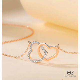 Dây chuyền bạc ý 925 mạ vàng 18k mặt trái tim cecy 0609