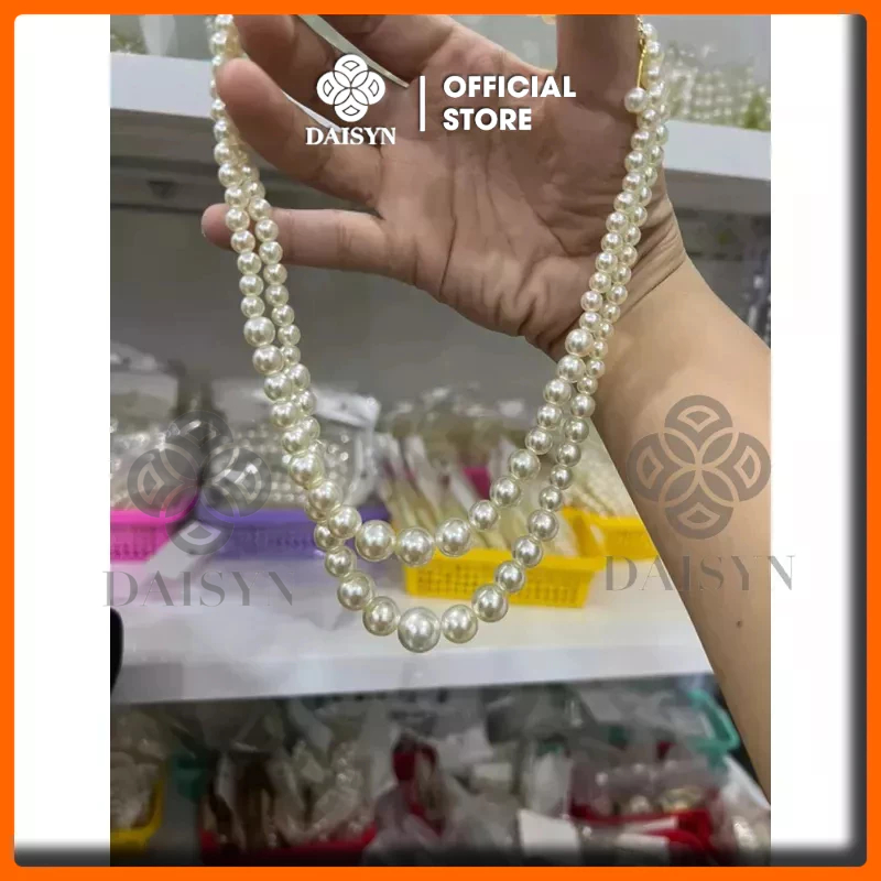 N393 dây chuyền 2 sợi hạt ngọc hạt trai sang trọng cho nữ