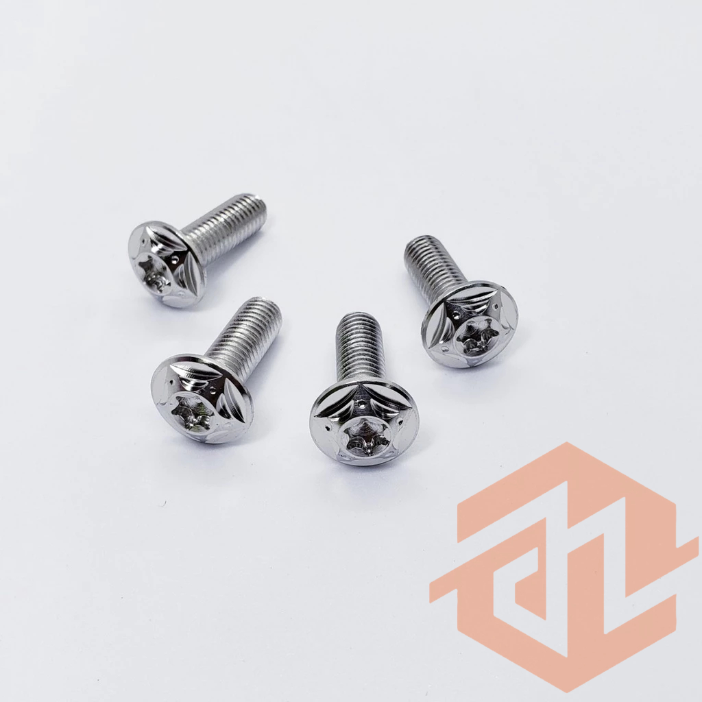 Ốc Đĩa Salaya 8ly25 Ngôi sao Thông dụng Chuẩn Inox 304 siêu sáng bóng