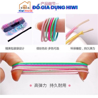 Túi 500 Dây Thun Cột Tóc Túi Zip