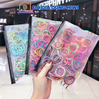 Túi 500 Dây Thun Cột Tóc Túi Zip