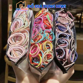 Túi 500 Dây Thun Cột Tóc Túi Zip