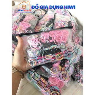 Túi 500 Dây Thun Cột Tóc Túi Zip
