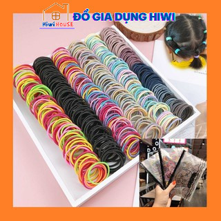 Túi 500 Dây Thun Cột Tóc Túi Zip