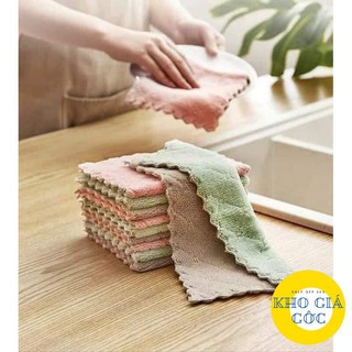 (Combo 20) Khăn Lau 2 Màu Đa Năng Siêu Thấm Nước