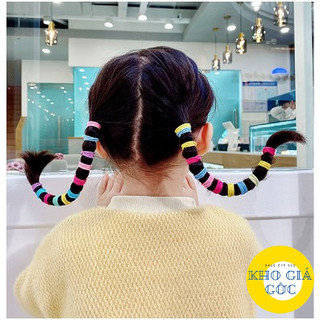 ( Hàng Đẹp) Túi 500 DÂY BUỘC TÓC  Siêu Co Dãn Đàn Hồi, DÂY CỘT TÓC NHIỀU MÀU CÓ TÚI Zip