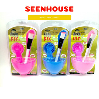 (Combo 3 bát) Bộ bát chén trộn mặt nạ 6 chi tiết