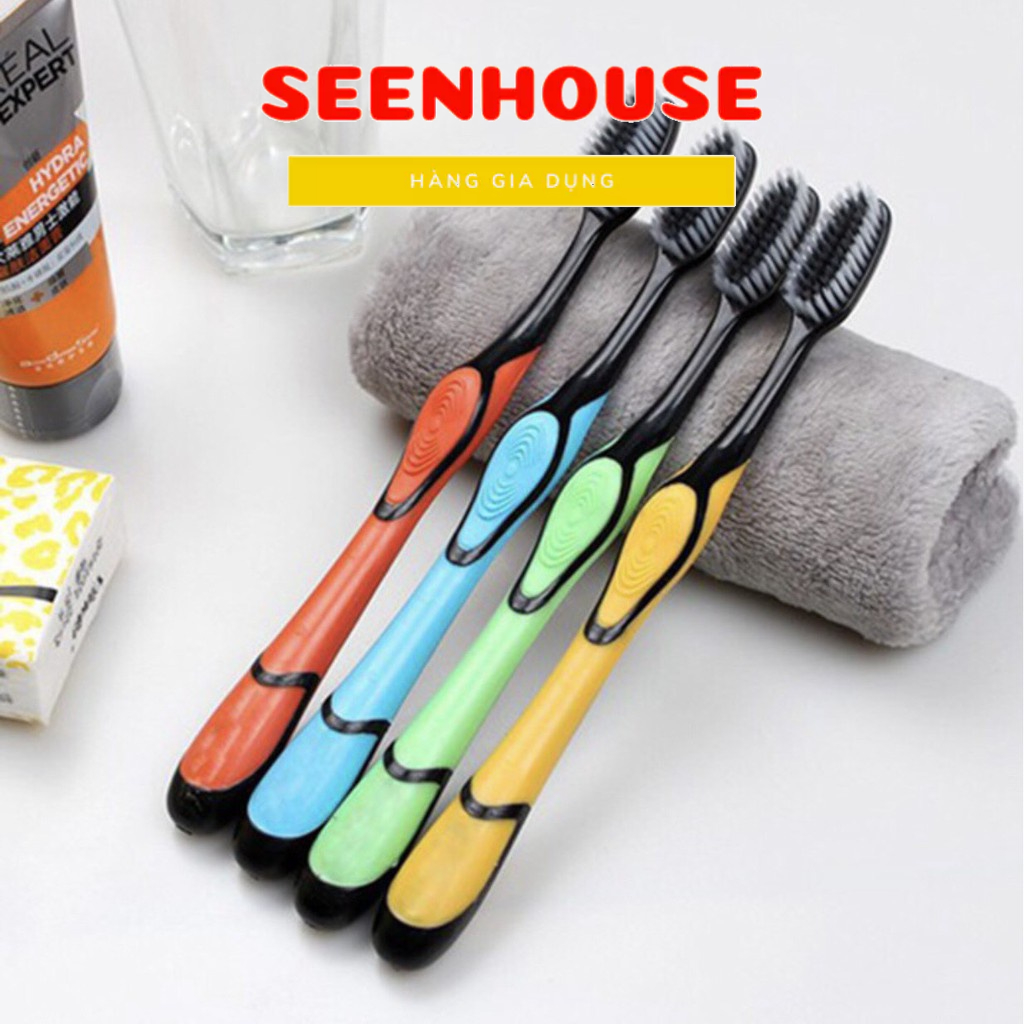 Hộp 30 cái Bàn Chải Đánh Răng Than Tre Bossi