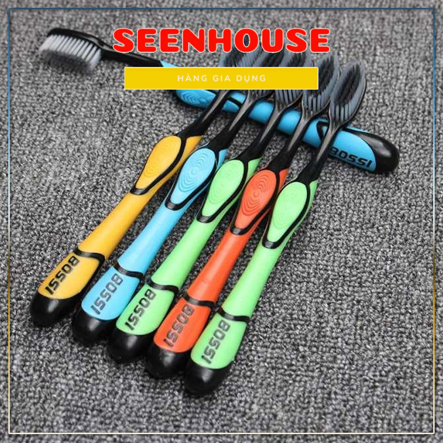 Hộp 30 cái Bàn Chải Đánh Răng Than Tre Bossi