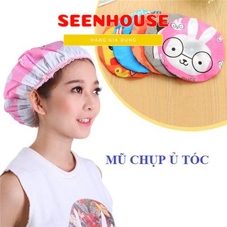 Mũ ủ tóc Chống Nước, Mũ tắm chùm tóc họa tiết ngộ nghĩnh tiện dụng