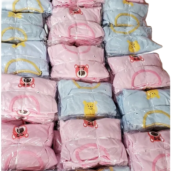 Sét Đồ Thu Đông Cotton Len In Mặt Gấu 2 Màu Xanh, Hồng HONEYBEE Siêu Xinh Cho Bé Trai Bé Gái Từ 8 - 20kg