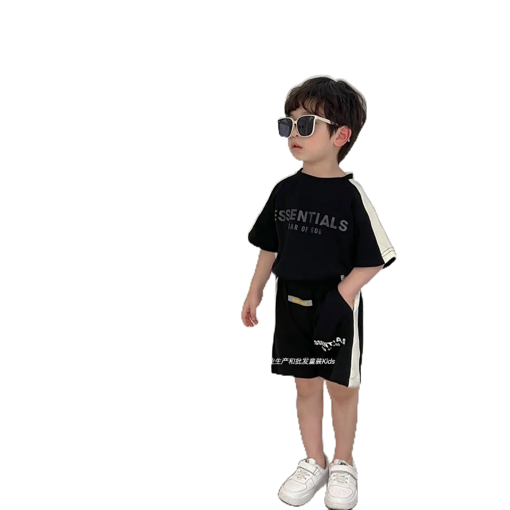 Bộ thun cotton ESSENTIAL 4 màu đen, trắng, hồng, xám cực chất cho bé yêu Hbeekids.vn