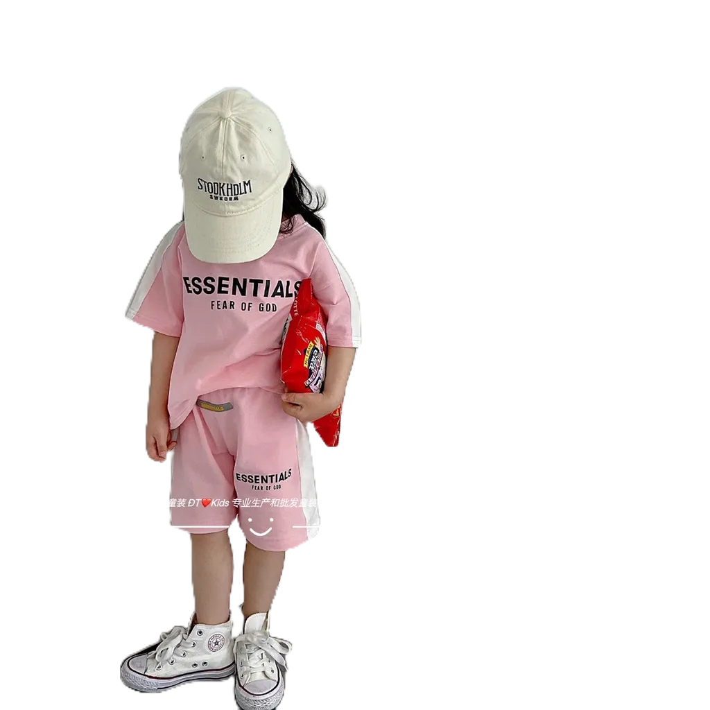 Bộ thun cotton ESSENTIAL 4 màu đen, trắng, hồng, xám cực chất cho bé yêu Hbeekids.vn