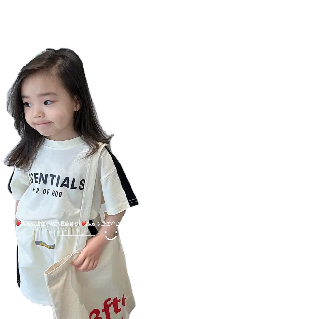 Bộ thun cotton ESSENTIAL 4 màu đen, trắng, hồng, xám cực chất cho bé yêu Hbeekids.vn