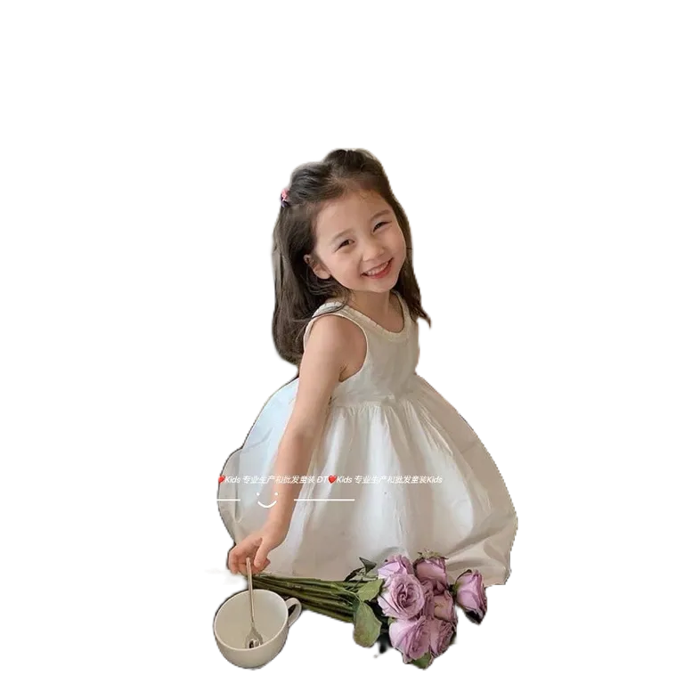 Váy Trơn 3 Lỗ Cổ Bánh Bèo Siêu Xinh Cho Bé Gái Diện Hè Từ 8-18kg