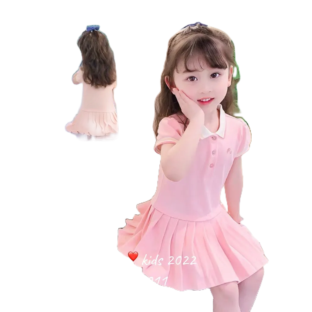 Váy Polo Cá Sấu Loại 1 In Hình Gấu Hai Màu HONEY BEE Xịn Xò Cho Bé Gái