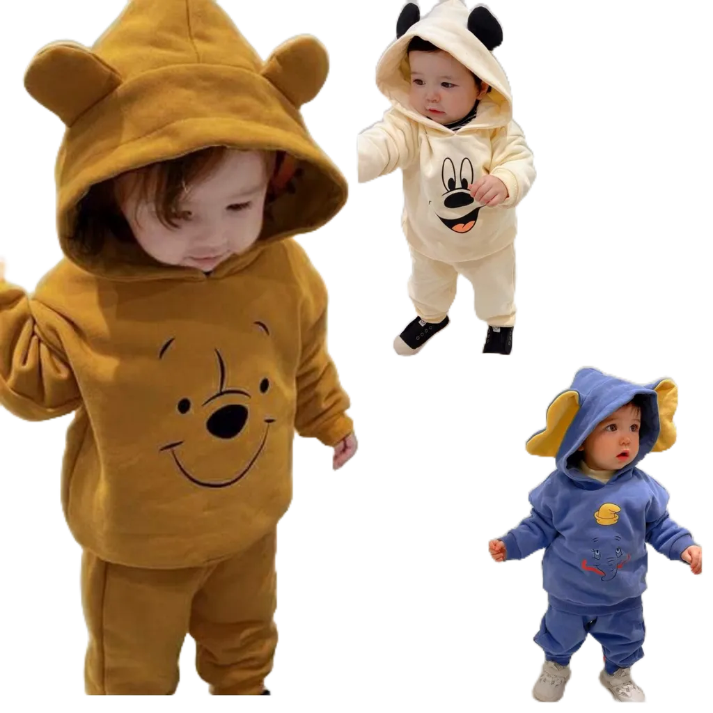 Bộ Nỉ Thú Bông Tai Thật HONEYBEE Siêu Phẩm Hót Hít Cho Bé Trai Bé Gái