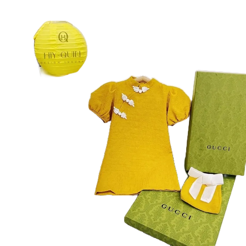 Áo Dài Xốp Nhăn Tặng Kèm Túi HONEYBEEN Cực Xuất Sắc Cho Bé Yêu