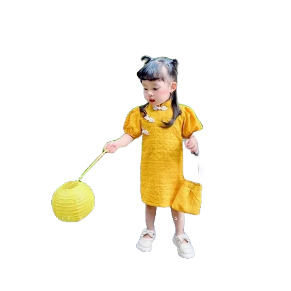 Áo Dài Xốp Nhăn Tặng Kèm Túi HONEYBEEN Cực Xuất Sắc Cho Bé Yêu