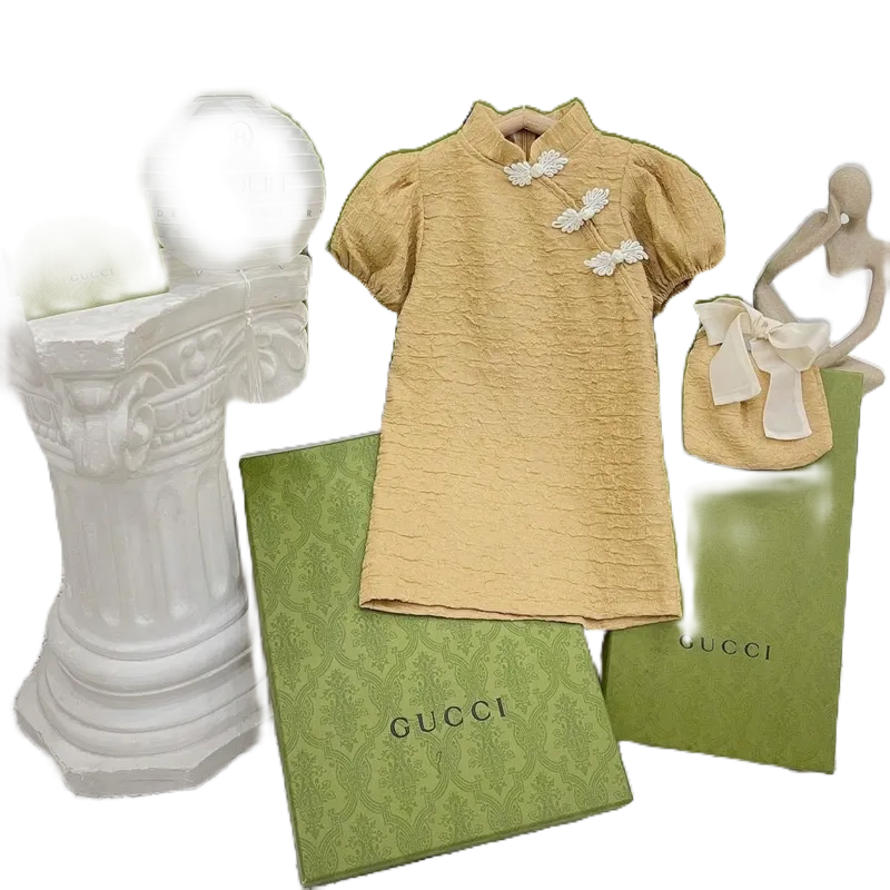 Áo Dài Xốp Nhăn Tặng Kèm Túi HONEYBEEN Cực Xuất Sắc Cho Bé Yêu