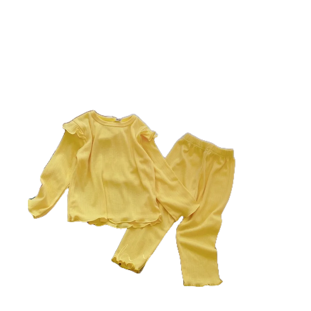 Bộ Dài Tay Chất Tăm Đũa Mềm Bèo Tay 5 màu HONEYBEE Cho Bé Gái  từ10-20kg