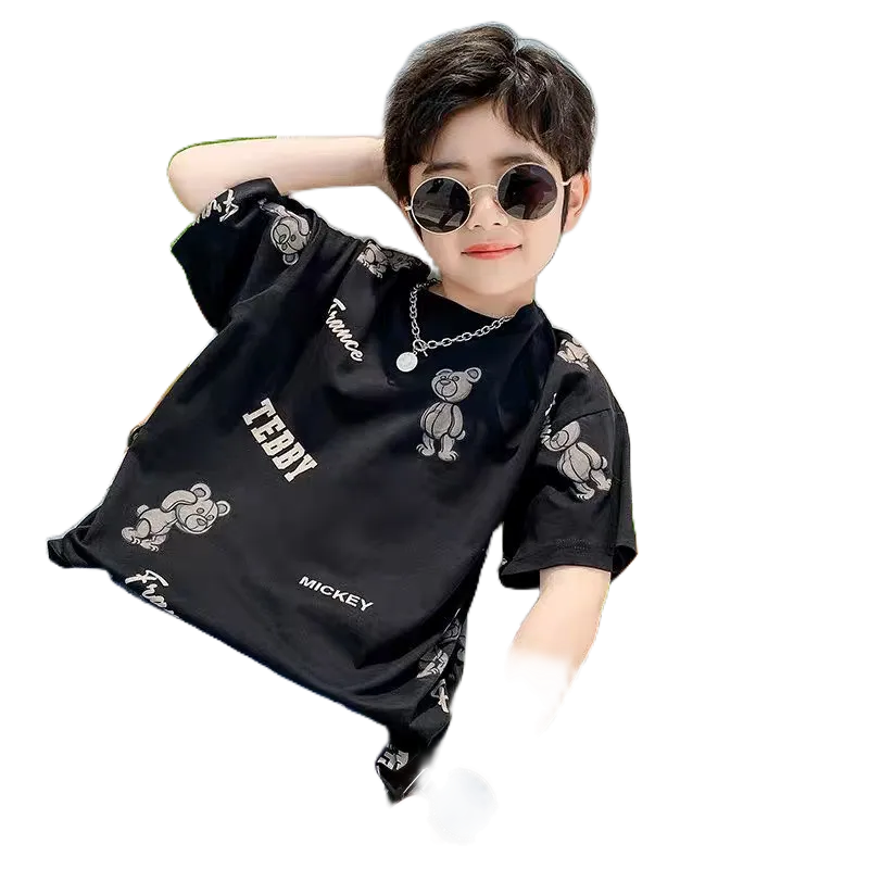 Áo Phông Gấu Honey Bee 2 màu Phong Cách Hàn Quốc Cho Bé Trai Từ 10 - 22kg