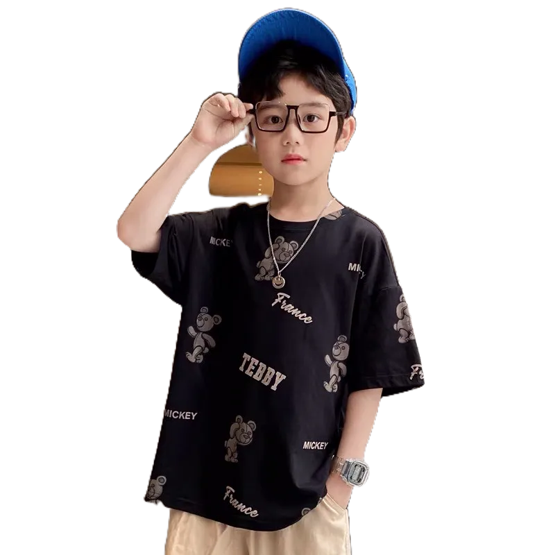 Áo Phông Gấu Honey Bee 2 màu Phong Cách Hàn Quốc Cho Bé Trai Từ 10 - 22kg