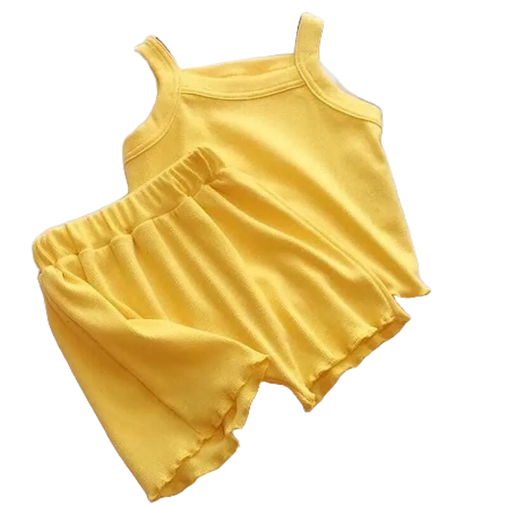 Bộ 2 Dây Bé Gái 5 Màu Dễ Thương Chất Cotton Tàu Mềm Mại