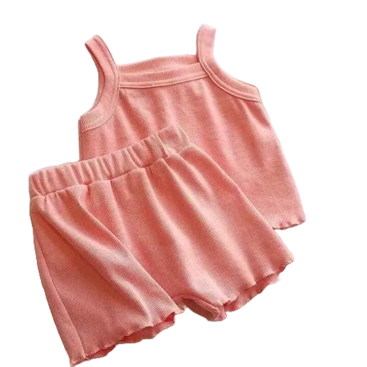 Bộ 2 Dây Bé Gái 5 Màu Dễ Thương Chất Cotton Tàu Mềm Mại