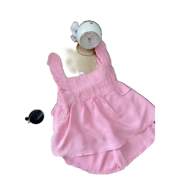Bộ Đũi Hồng Cánh Tiên Dập Ly Siêu Xinh Cho Bé Gái Size 8-18kg