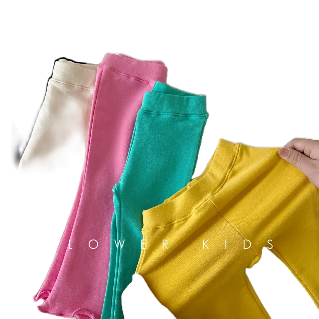 Quần ống loe phong cách Hàn Quốc 6 màu HONEYBEE co giãn 4 chiều, dễ thương cho bé gái size từ 8 - 20 kg