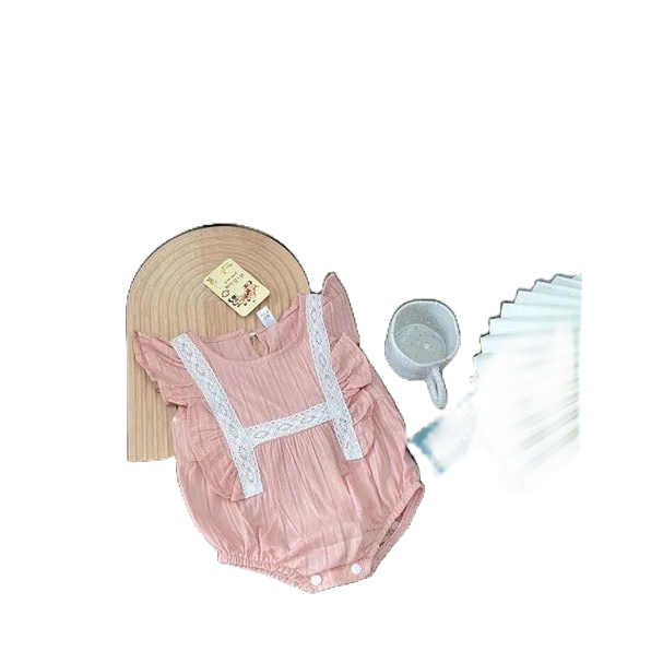 Sét Bộ Body Đũi Ren Bèo Hai Bên 2 Màu Trắng Hồng HONEYBEE Siêu Xinh Cho Bé Gái 5-13kg